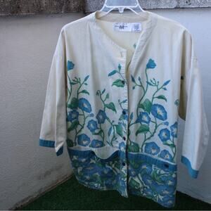 MFA Boston Exclusive Jacket with Blue and Green Floral Artsy